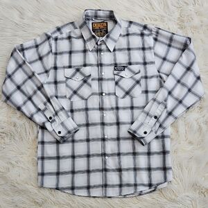 DIXXON Black and White Casual Button Down Shirt